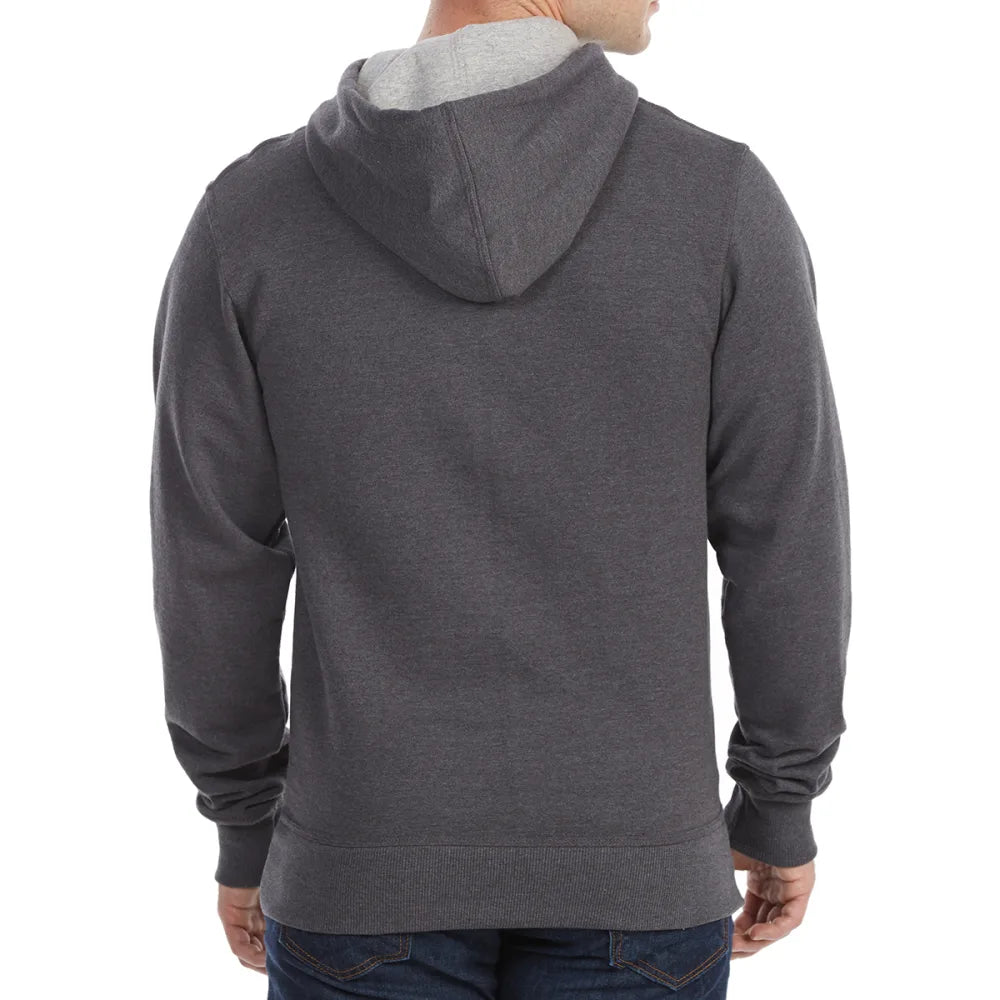 Champion Men's Powerblend Fleece Hoodie Script Logo Charcoal