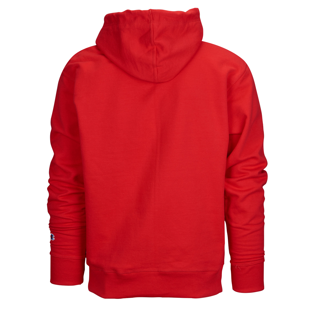 Champion Men's Powerblend Fleece Pullover Hoodie Script Logo Red/Black