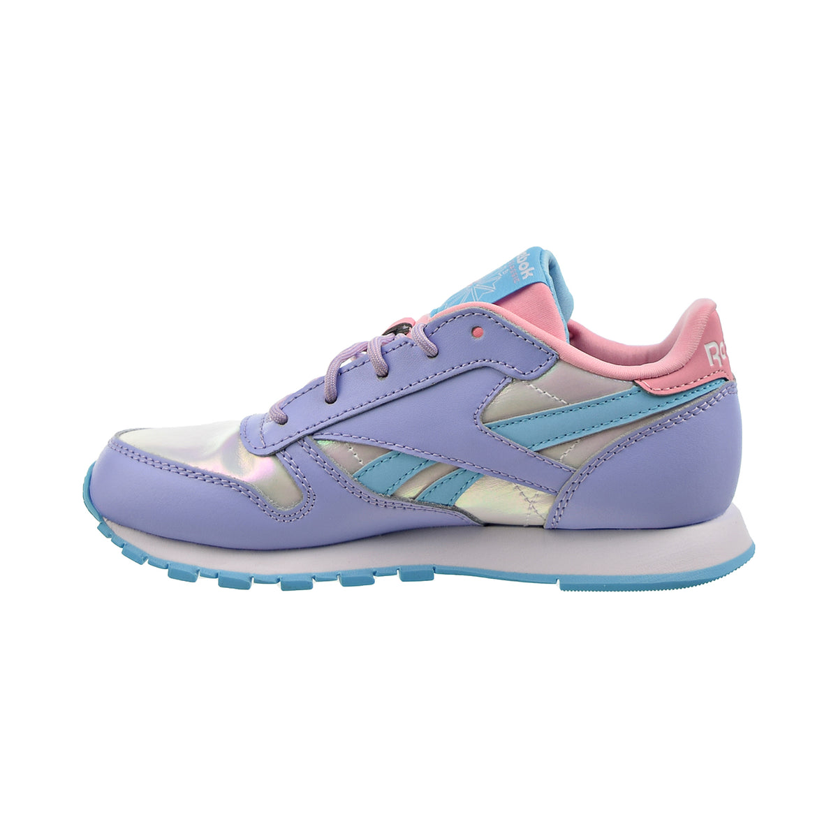 Reebok Classic Leather Little Kids' Shoes Lilac Glow-Digital Blue-Pink Glow