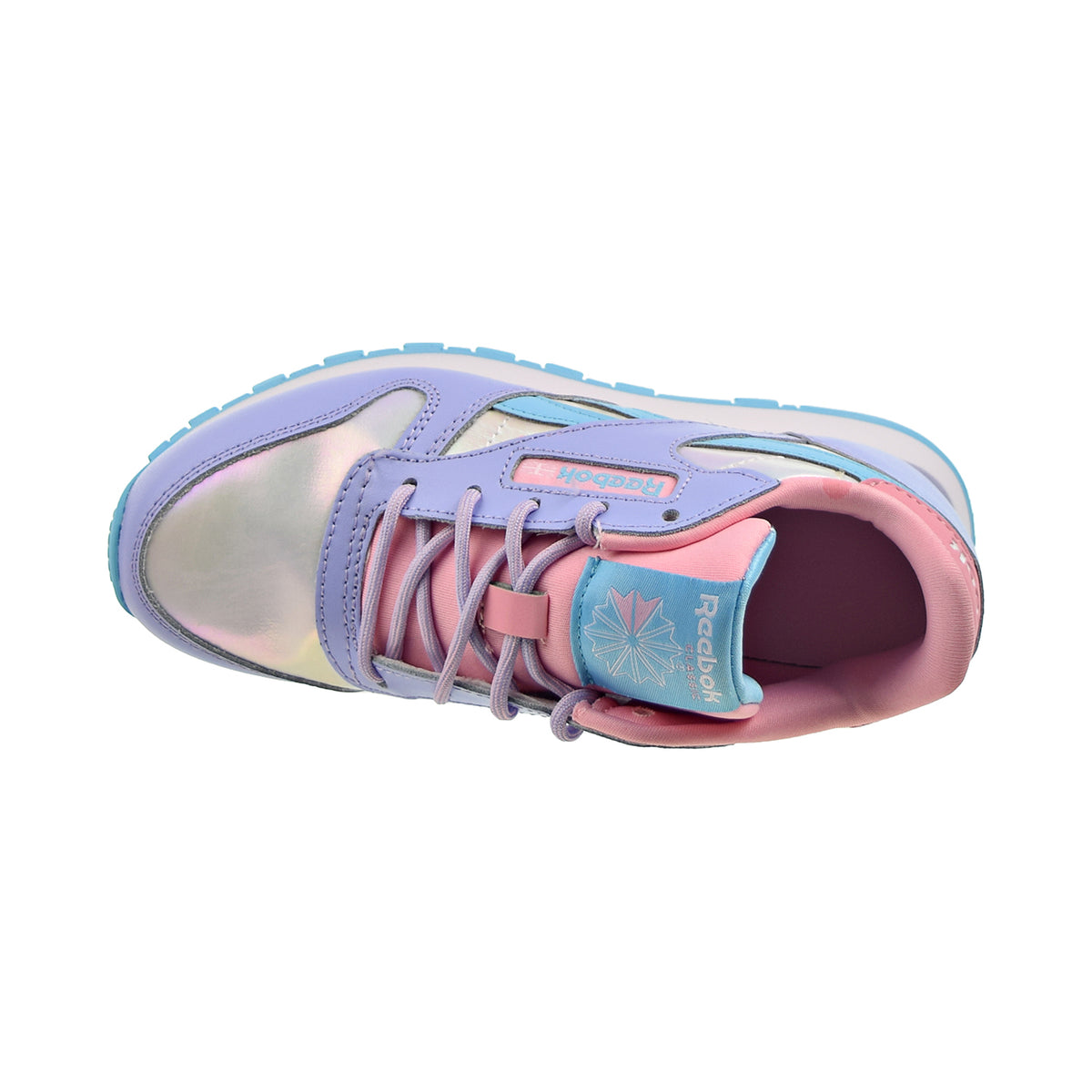 Reebok Classic Leather Little Kids' Shoes Lilac Glow-Digital Blue-Pink Glow