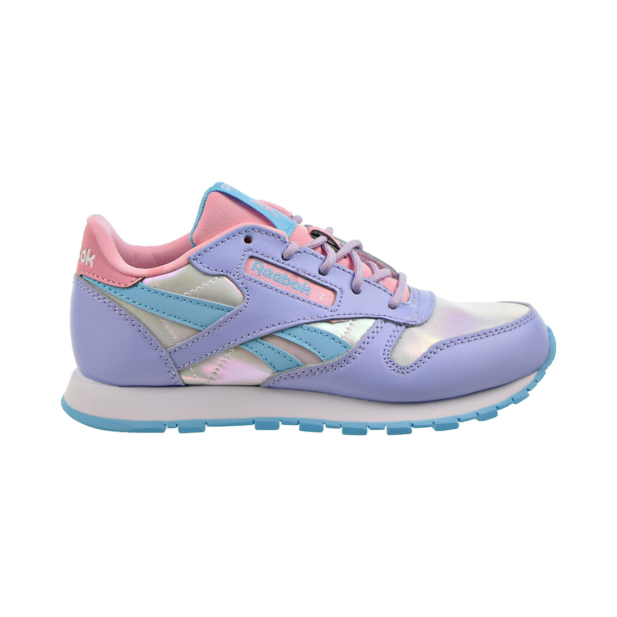 Reebok Classic Leather Little Kids' Shoes Lilac Glow-Digital Blue-Pink Glow