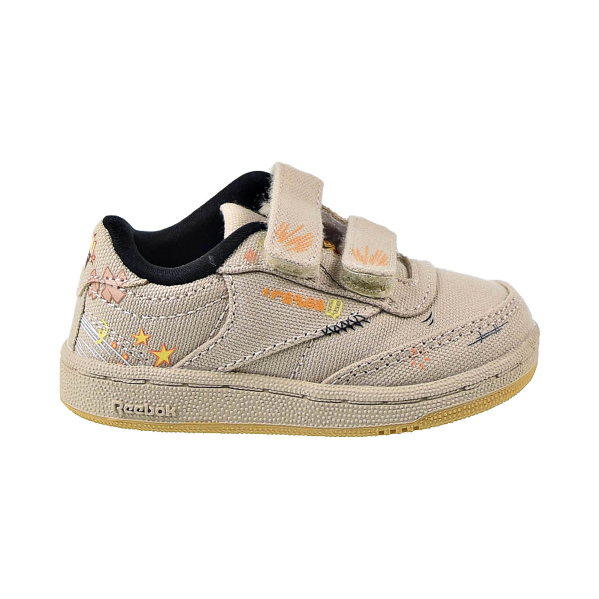 Reebok Looney Tunes Club C 85 Toddlers Shoes Pebble-Core Black-Bright Ochre