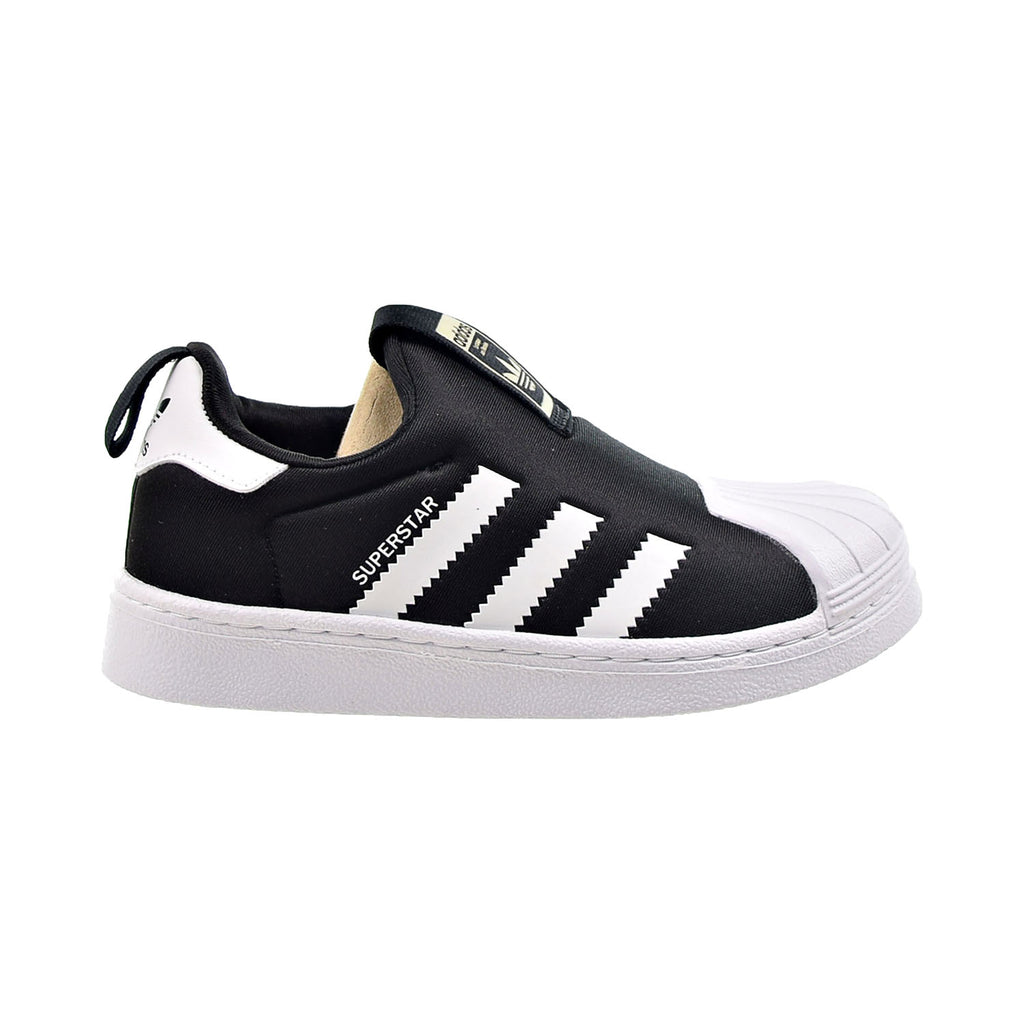 Adidas Superstar 360 Little Kids' Slip-On Shoes Core Black-White-Gold Metallic