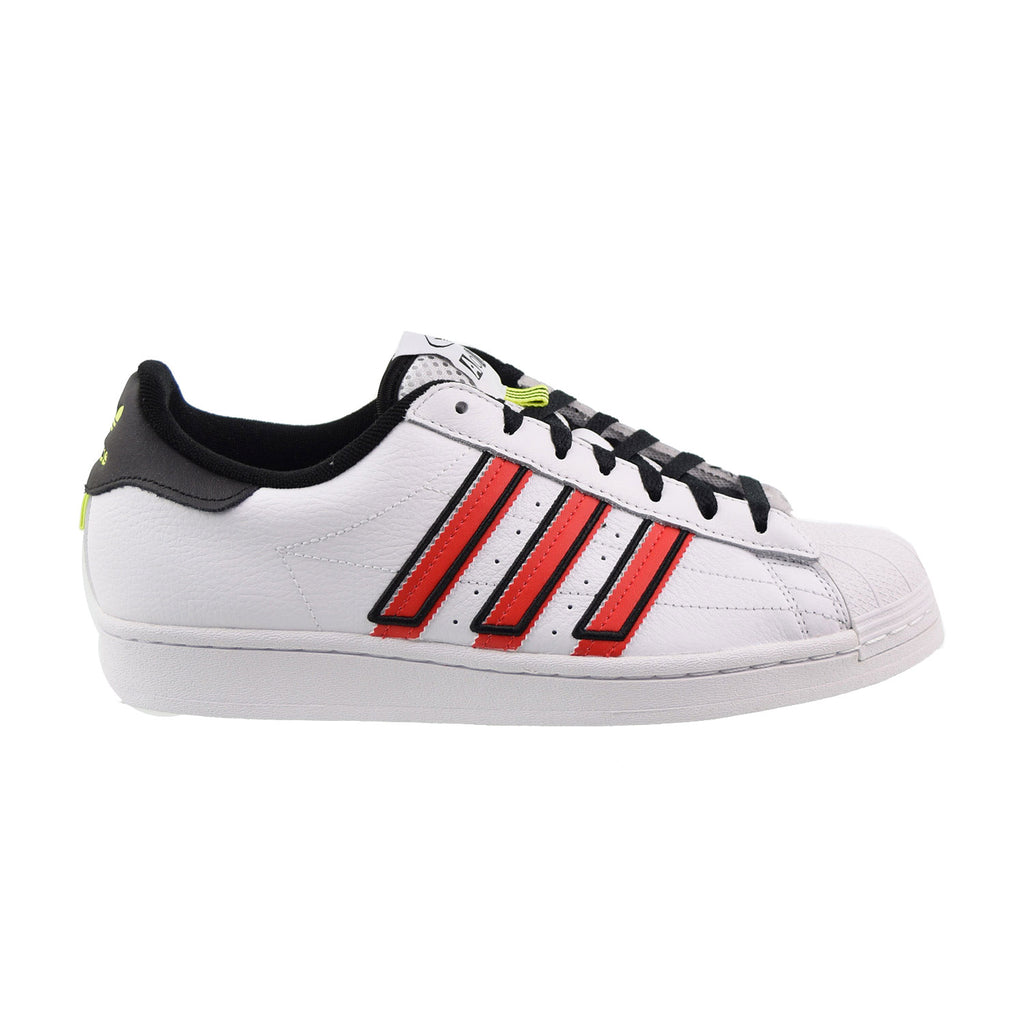 Adidas Superstar Men's Shoes Cloud White Outlined Red Stripes
