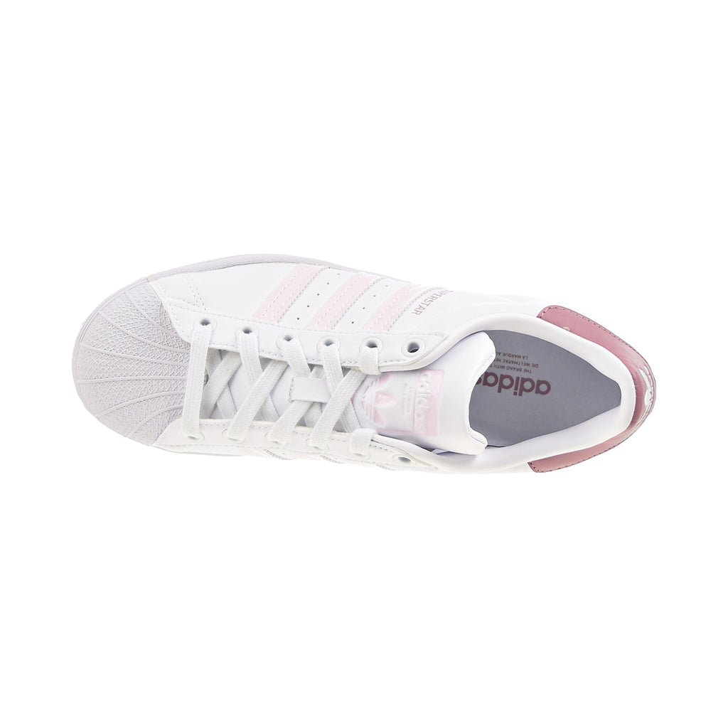 Adidas Superstar J Big Kids' Shoes Cloud White-Almost Pink-Magic Mauve Adidas Superstar J Big Kids' Shoes Cloud White-Almost Pink-Magic Mauve