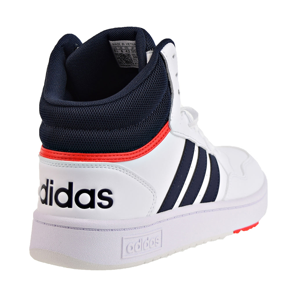 Adidas Men's Hoops 3.0 Shoes, Size 8.5, White/Blue/Red