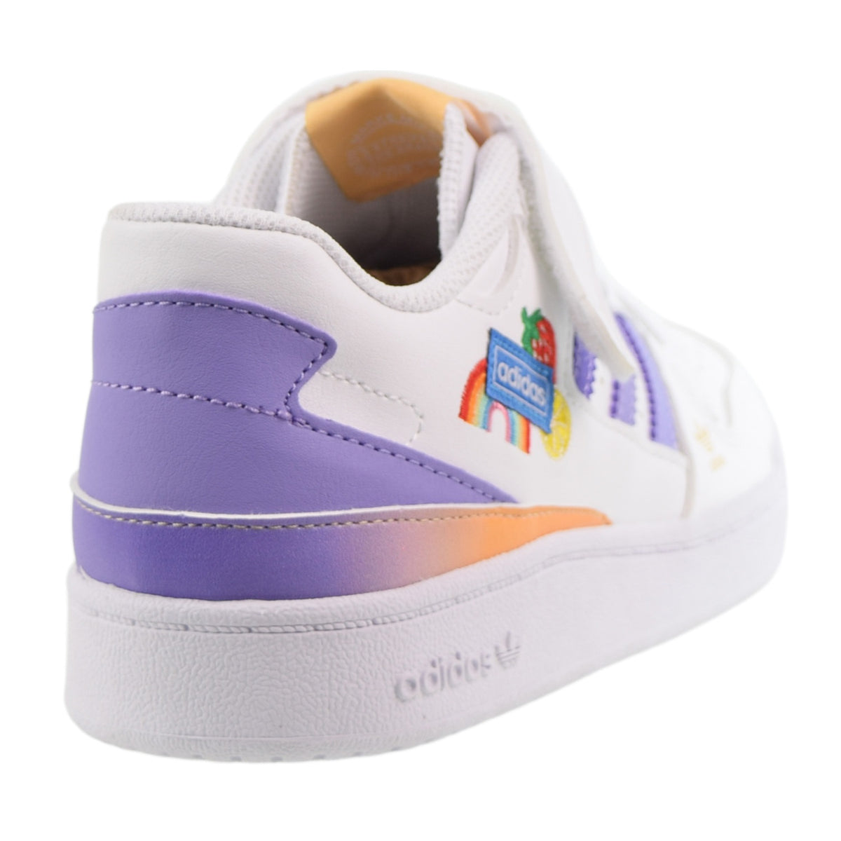Adidas Forum Low 'Fruits & Rainbow Patches Little Kids' Shoes Cloud White-Purple