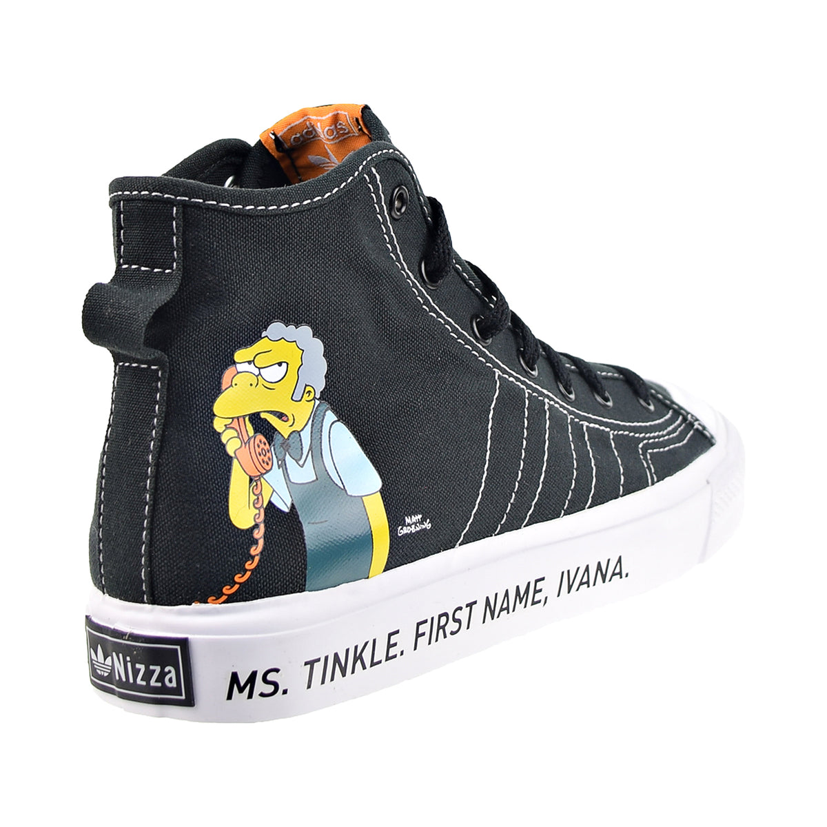 Adidas X The Simpsons Nizza Hi RF Big Kids' Shoes Core Black/Cloud White