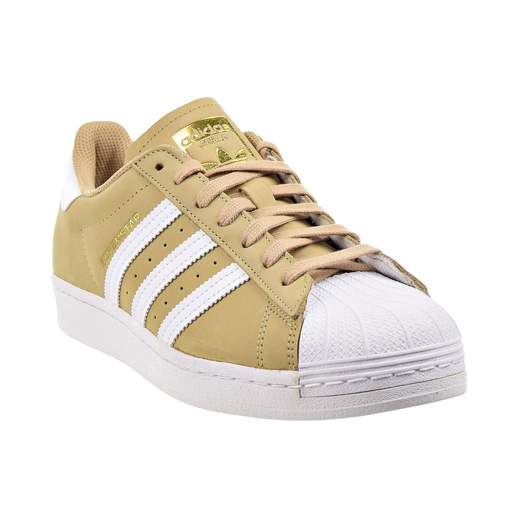 Adidas Superstar Men\'s Tone-Cloud White-Gold Beige Shoes Metallic