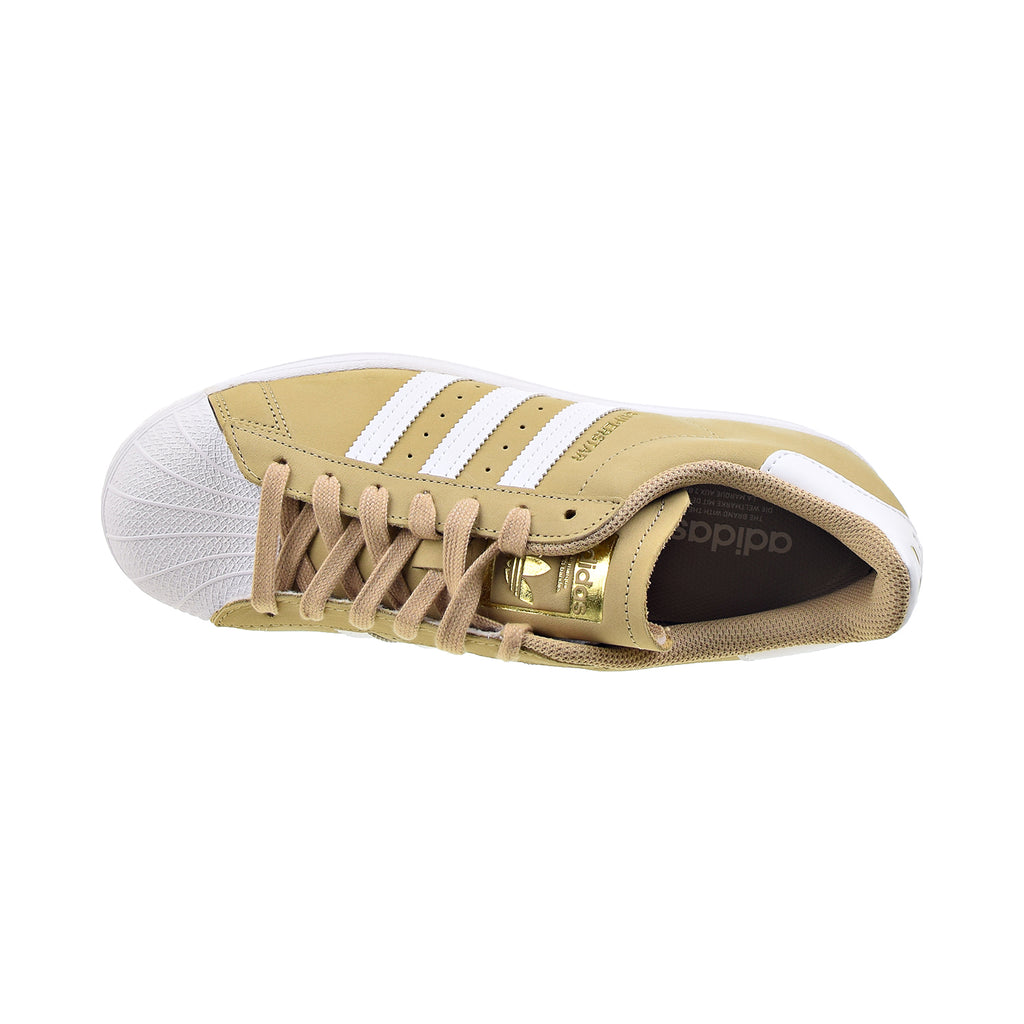 Adidas Superstar Men's Shoes Beige Tone-Cloud White-Gold Metallic