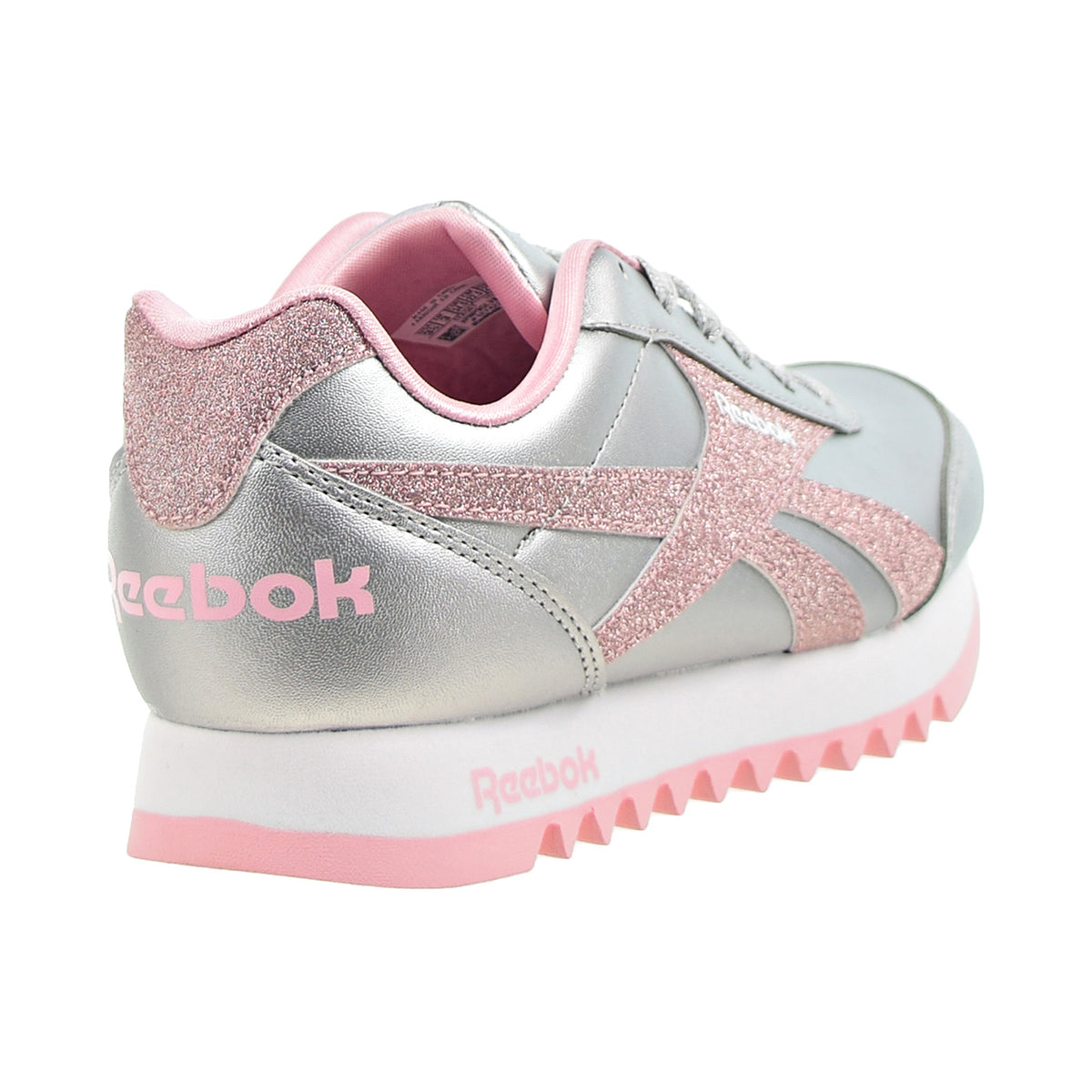 Reebok Royal Classic Jogger 2 Platform Kids' Shoes Silver Metallic-Pink Glow