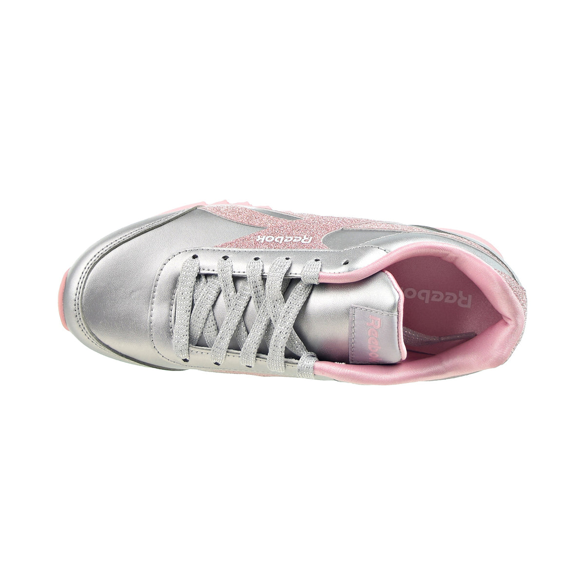 Reebok Royal Classic Jogger 2 Platform Kids' Shoes Silver Metallic-Pink Glow