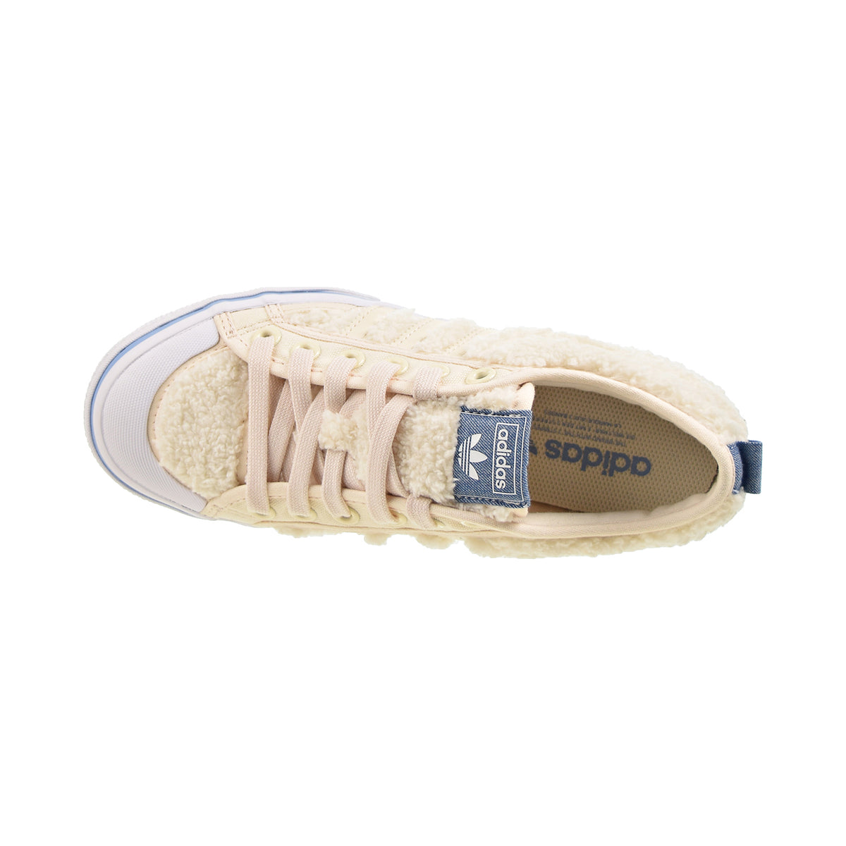 Adidas Nizza Platform Sherpa Women's Shoes Wonder White-Cloud White-Ambient Sky