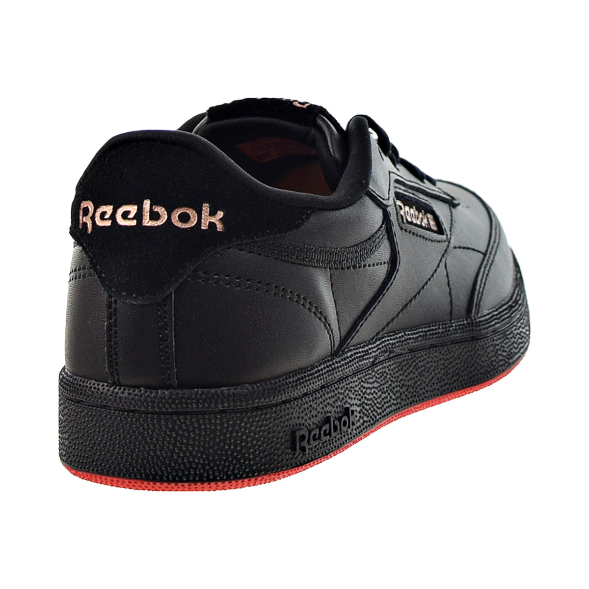 Reebok Cardi B Coated Club C Big Kids' Shoes Core Black-Vector Red-Rose Gold