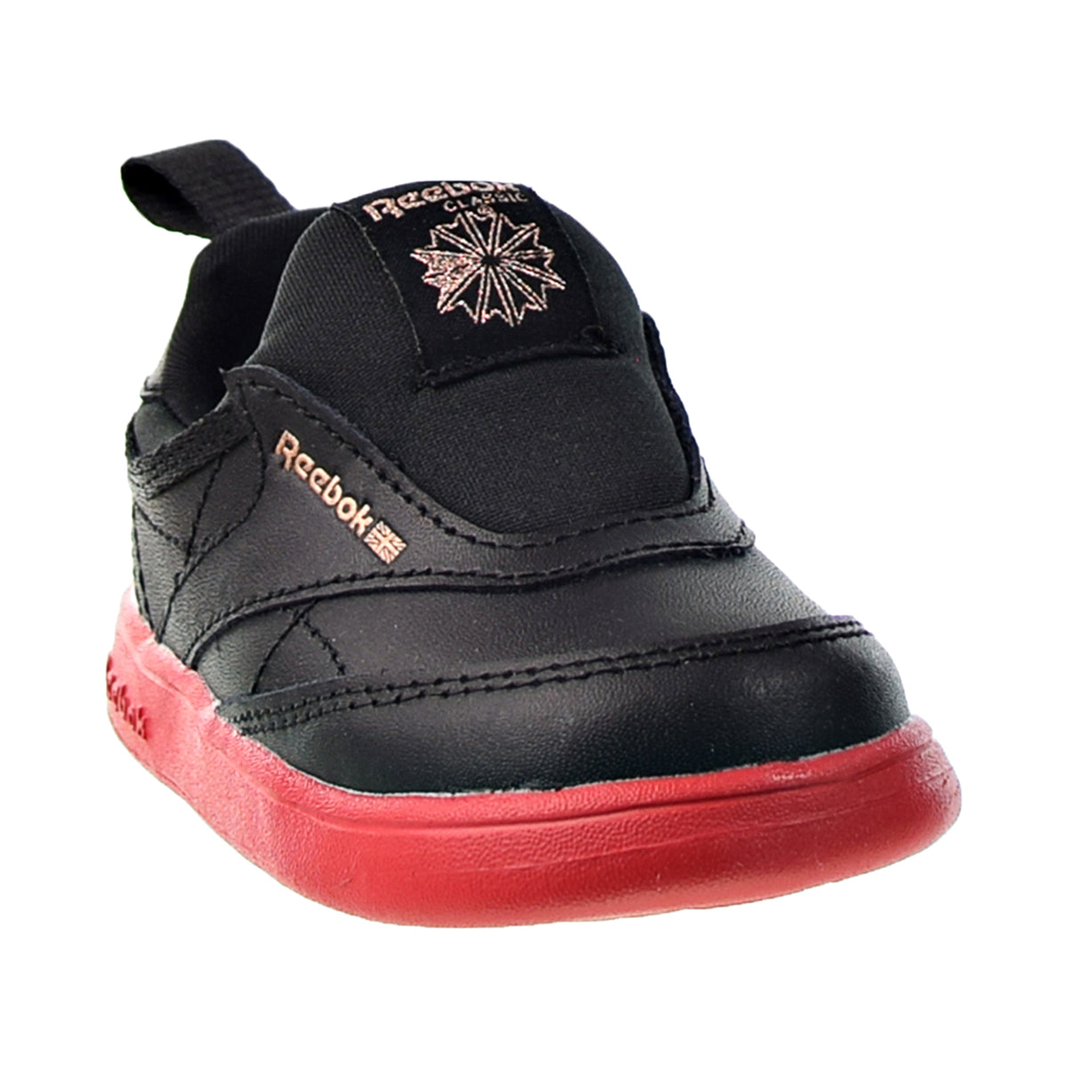 Reebok Cardi B Coated Club C Slip On Toddlers' Shoes Core Black-Vector Red