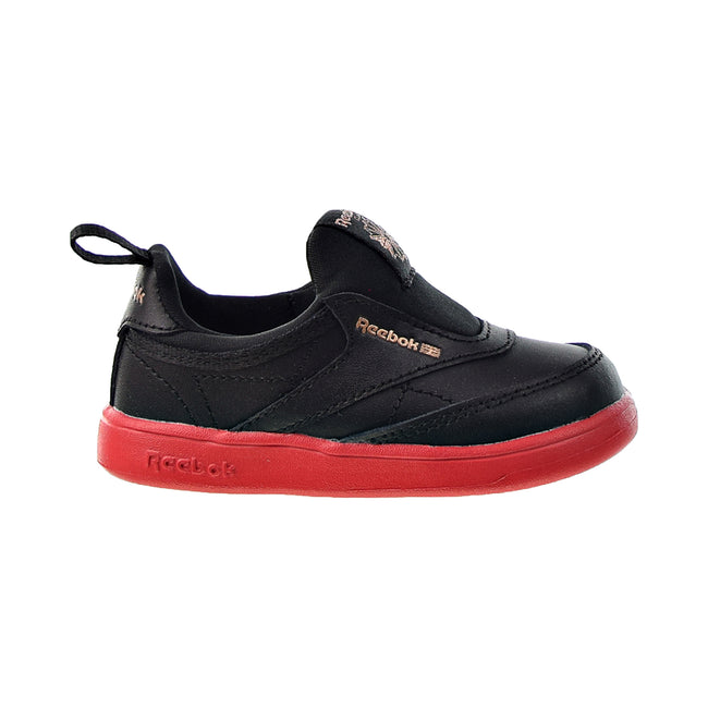 Reebok Cardi B Coated Club C Slip On Toddlers' Shoes Core Black-Vector Red