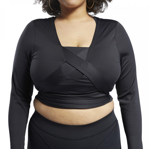 Reebok Cardi B Long Sleeve Women's Crop T-shirt Black