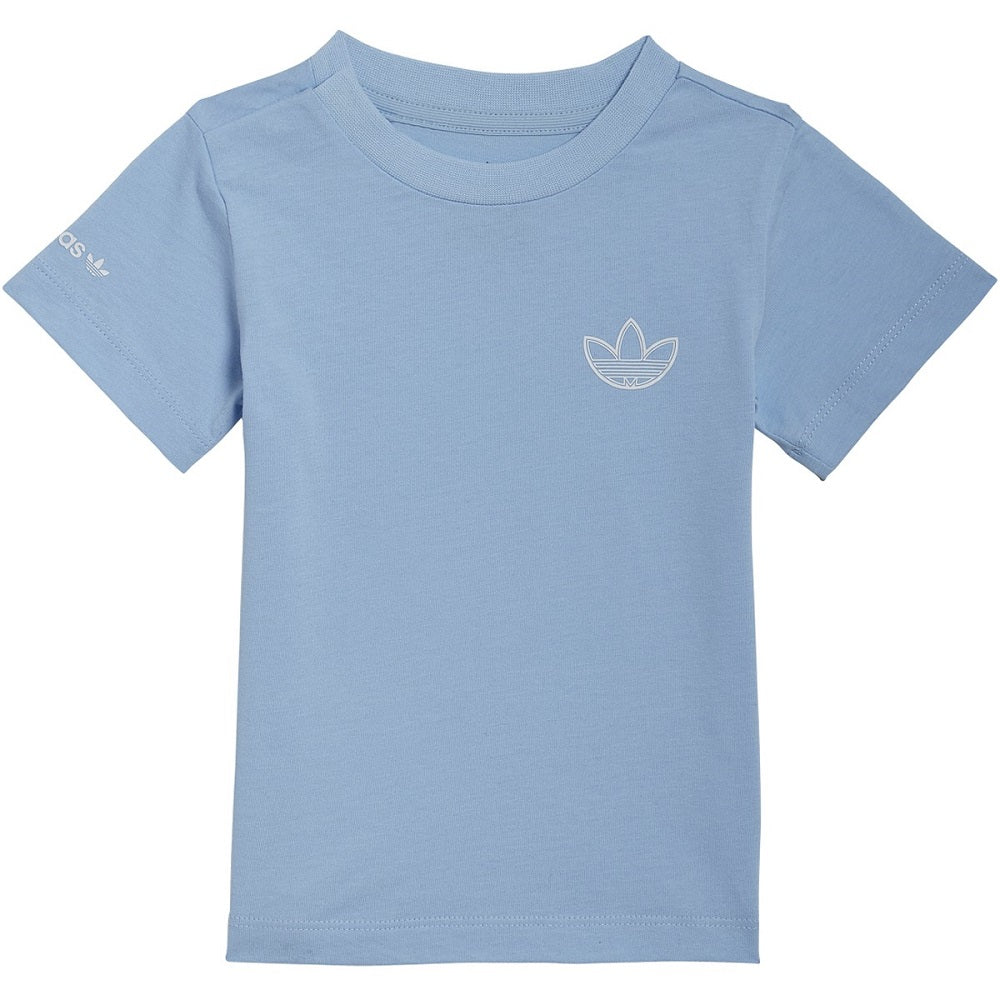 Adidas SPRT Collection Toddlers Shorts and Tee Set Clear Sky