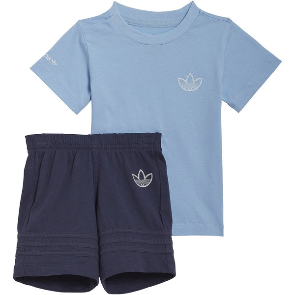 Adidas SPRT Collection Toddlers Shorts and Tee Set Clear Sky