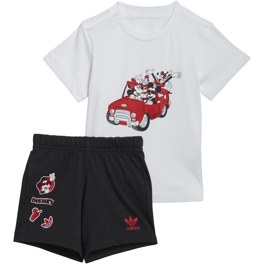Adidas Disney Mickey And Friends Shorts And Kids' Tee Set White
