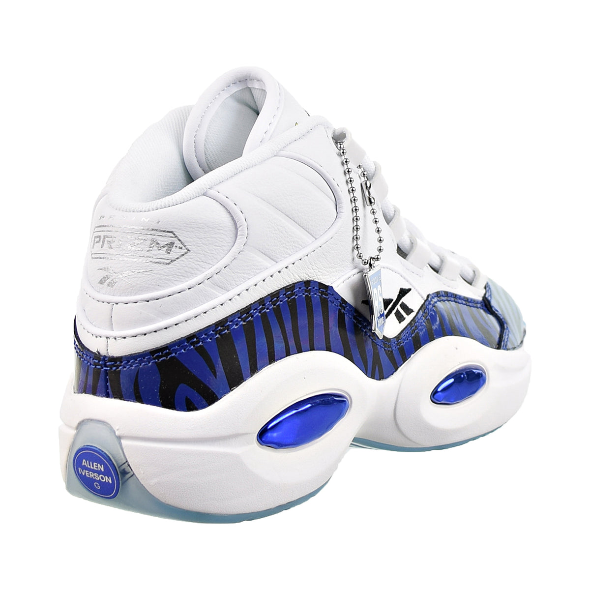 Reebok X Panini Question Mid Tiger Prizm Big Kids' Shoes White-Classic Cobalt