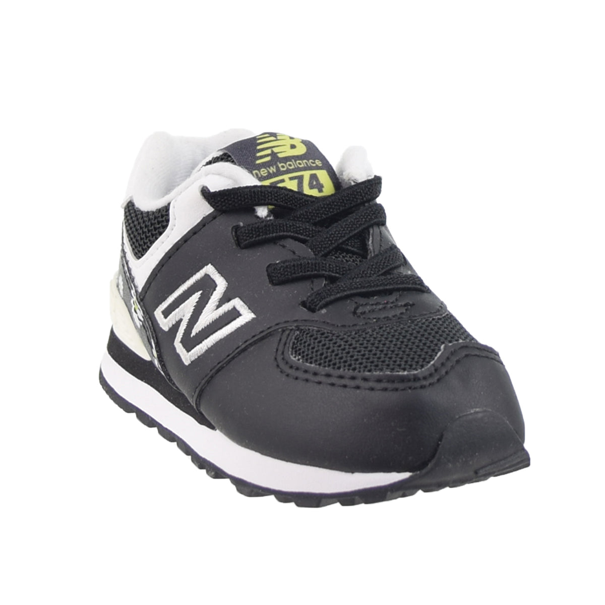 New Balance 574 Bungee Toddler's Shoes Black-lemonade