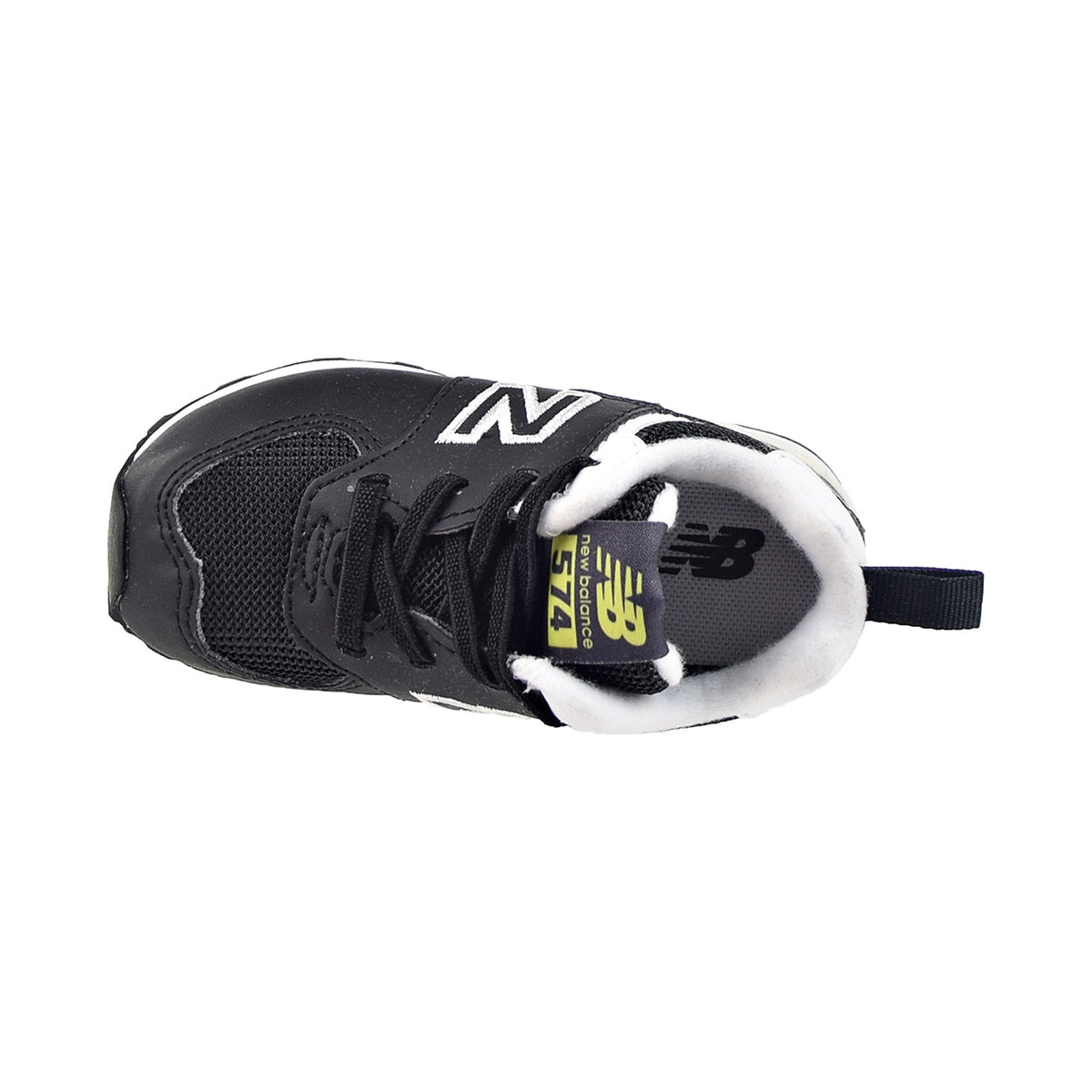 New Balance 574 Bungee Toddler's Shoes Black-lemonade
