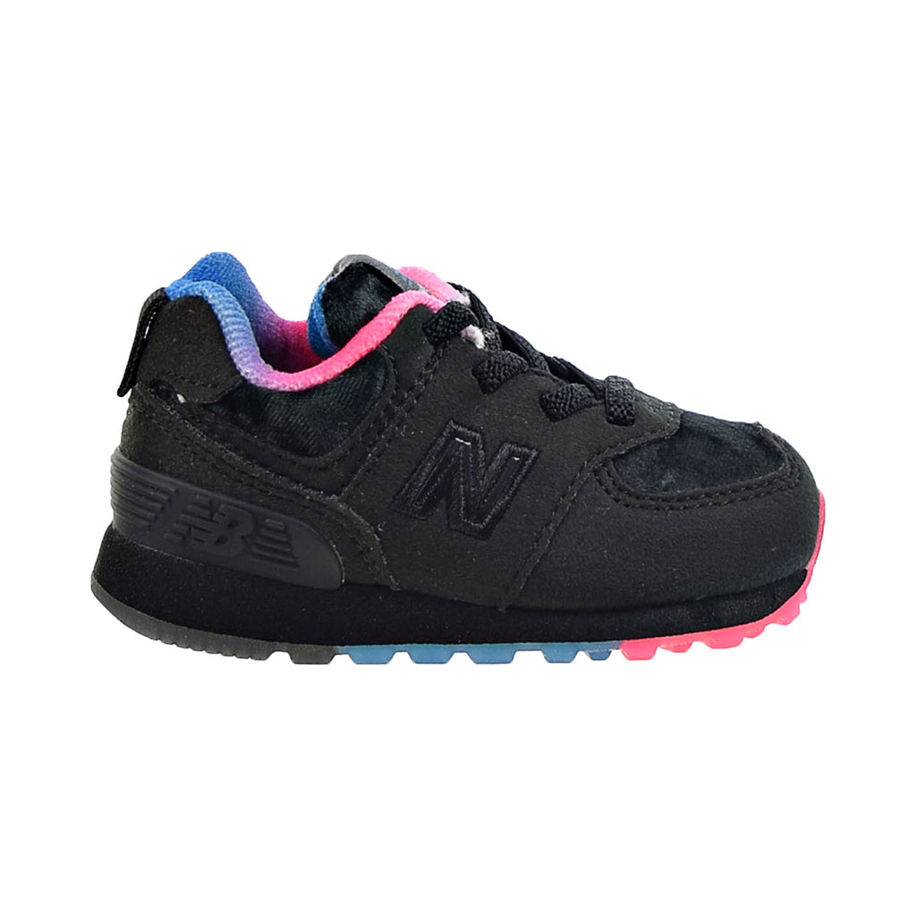 New Balance 574 Toddlers Shoes Black-Pink-Blue