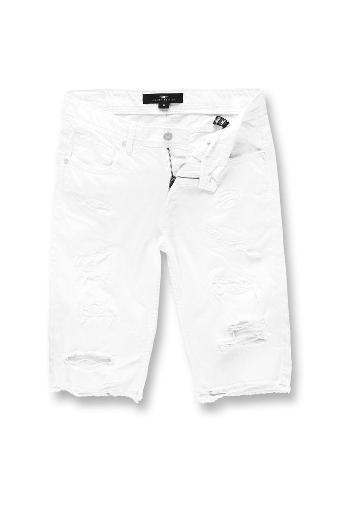 Jordan Craig Men's Ripped Shorts White