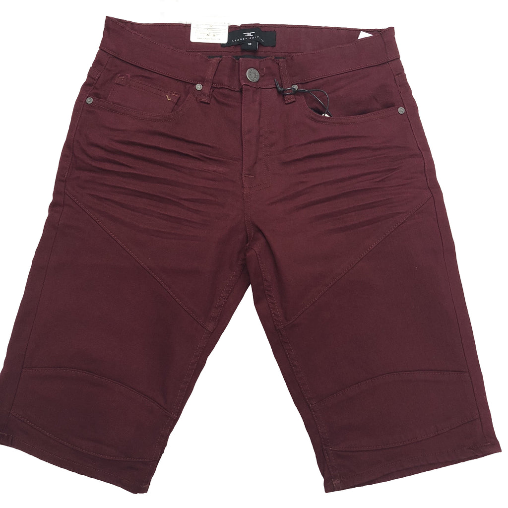 Jordan Craig Clean Denim Shorts Wine