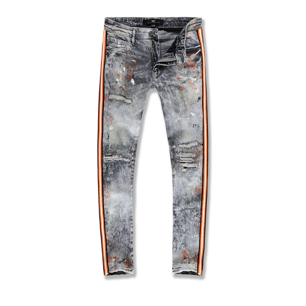 Jordan Craig Men's Sparta Striped Splatter Denim Jeans Starfish