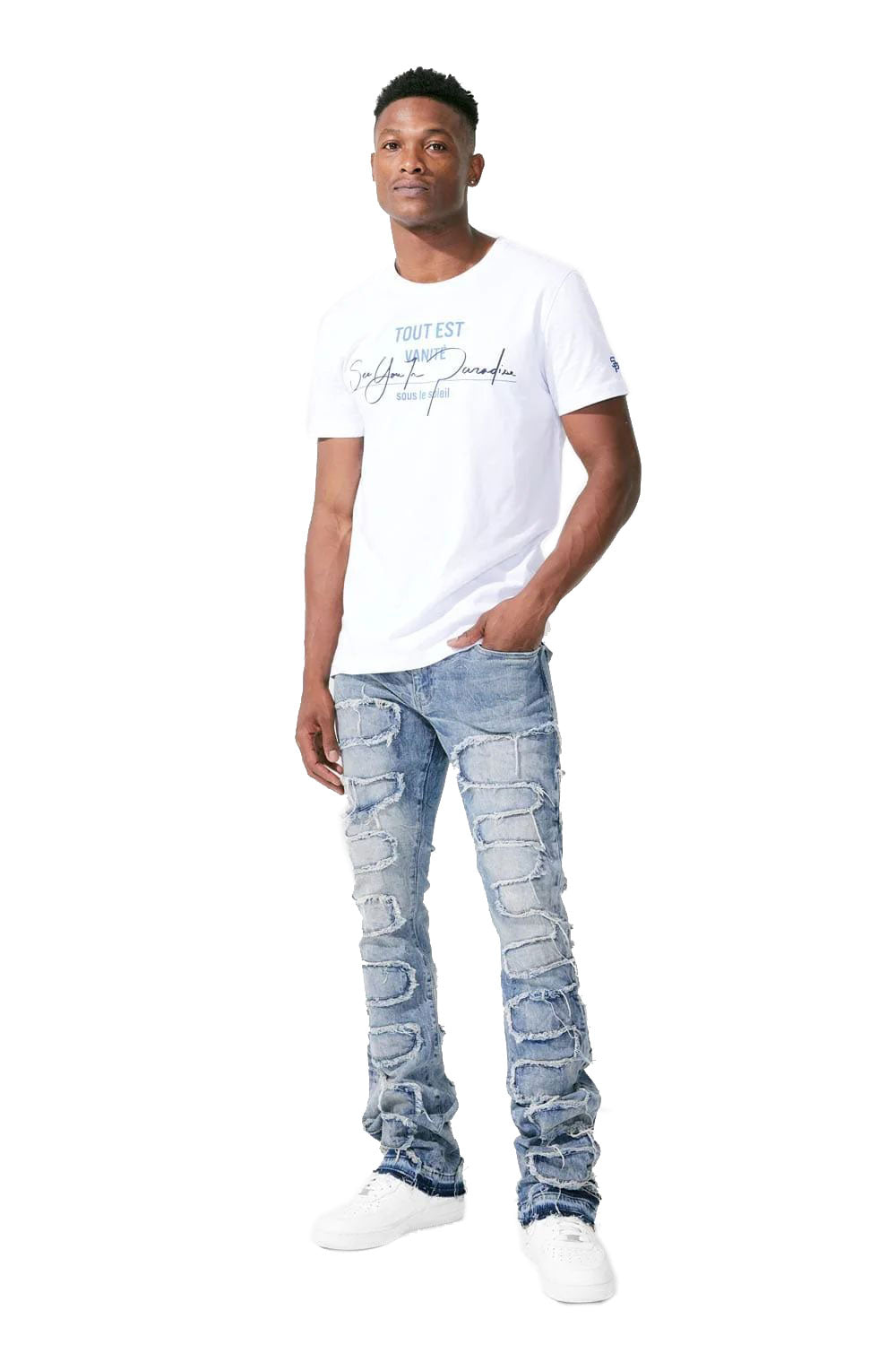 Jordan Craig Martin Stacked Python Men's Jean Pants Studio Blue