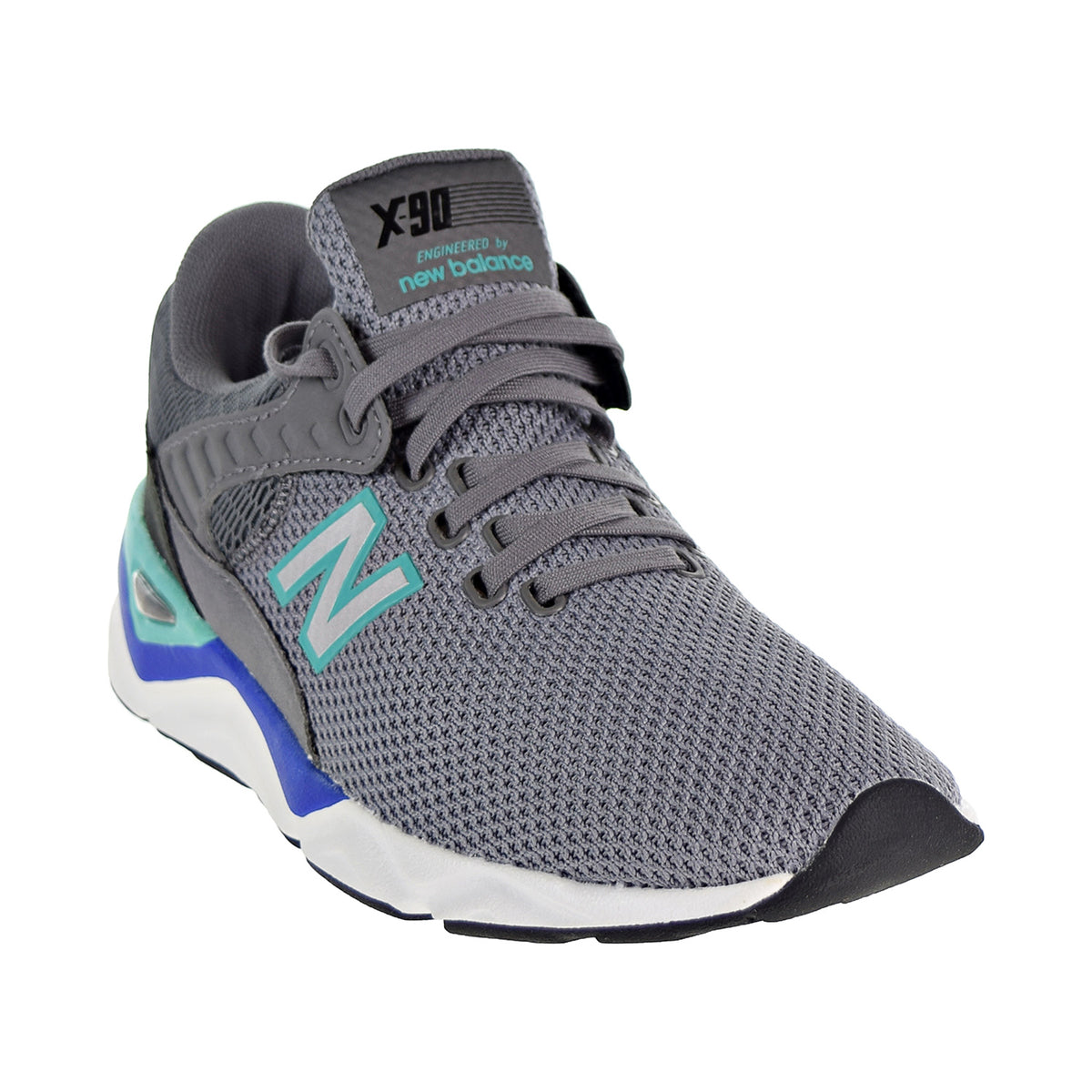 New Balance X-90 Big Kids Shoes Grey/Blue/Green