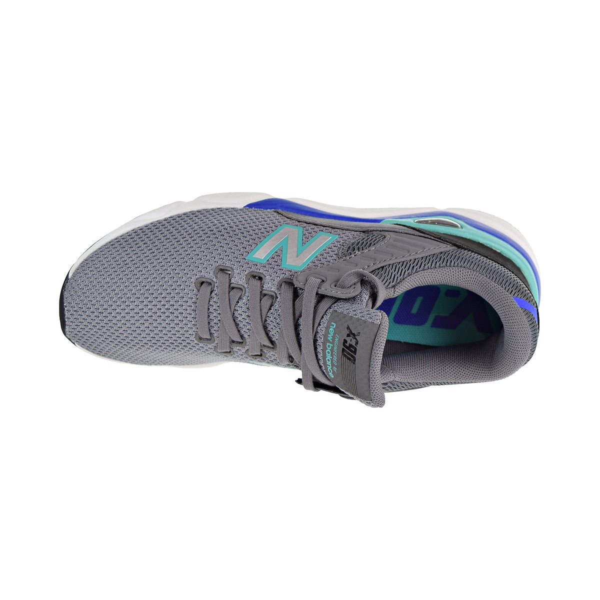 New Balance X-90 Big Kids Shoes Grey/Blue/Green