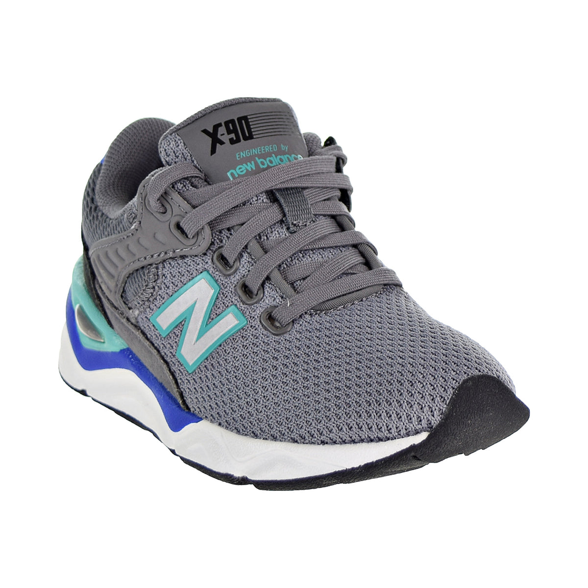 New Balance X-90 Little Kids' Shoes Grey/Green/Blue