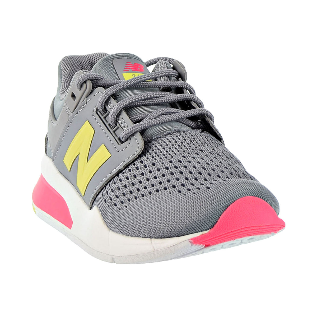 New Balance Little Kids Shoes Grey/Volt/Pink