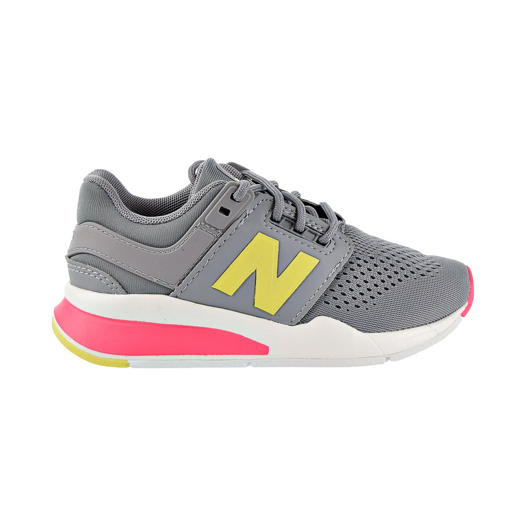 New Balance Little Kids Shoes Grey/Volt/Pink