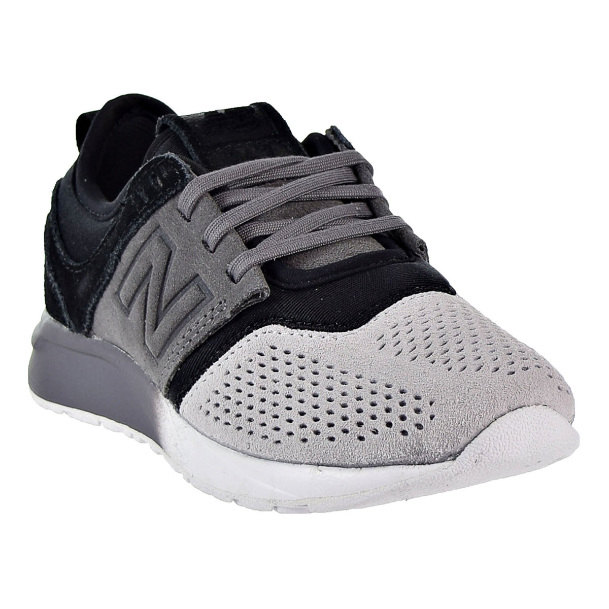 New Balance Suede 247 Little Kid's Shoes Black/Grey/White