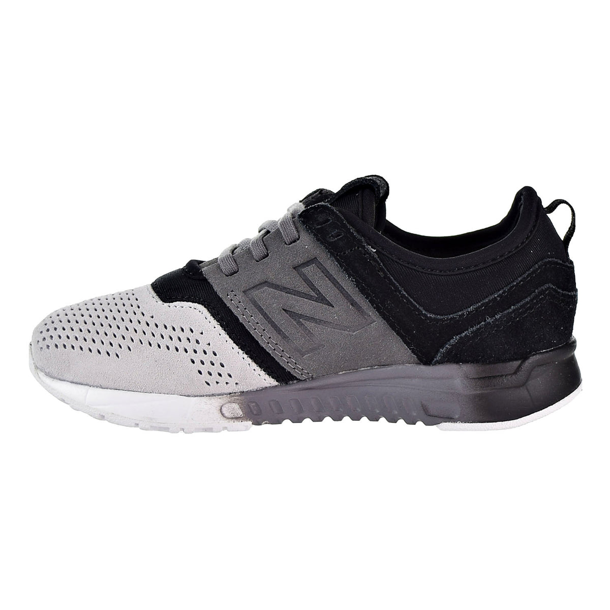 New Balance Suede 247 Little Kid's Shoes Black/Grey/White