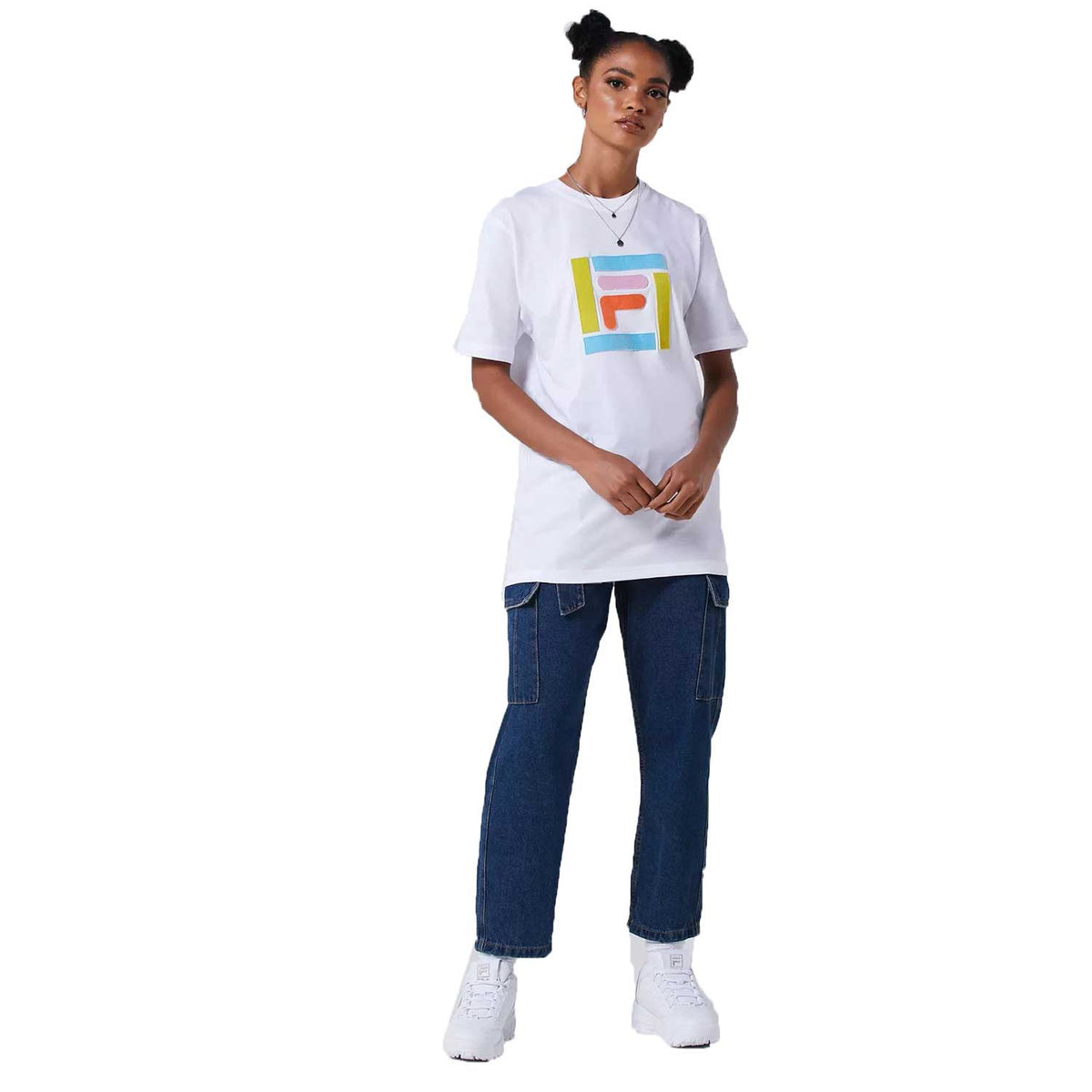 Fila Monique Grass Logo Women's T-Shirt White