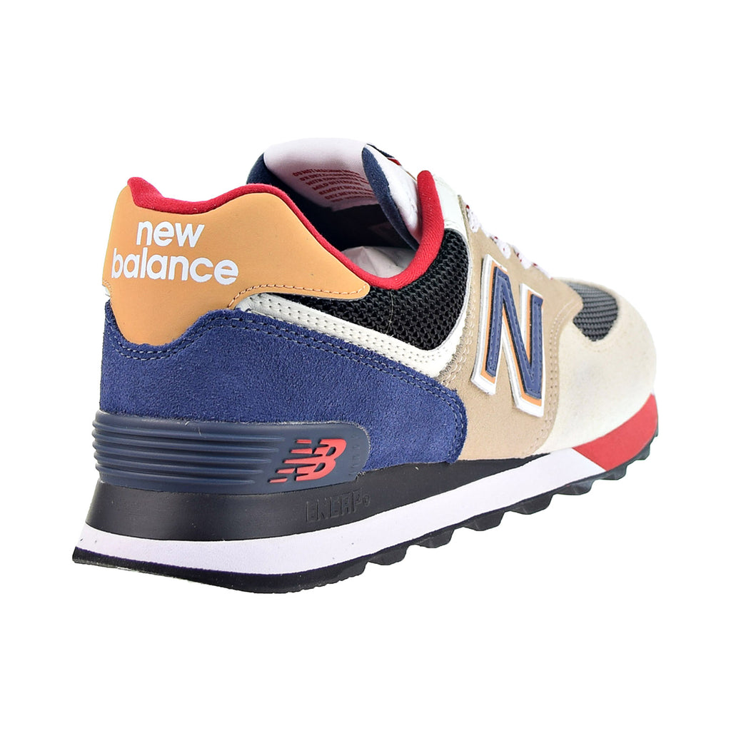 Tan and blue new balance Clearance