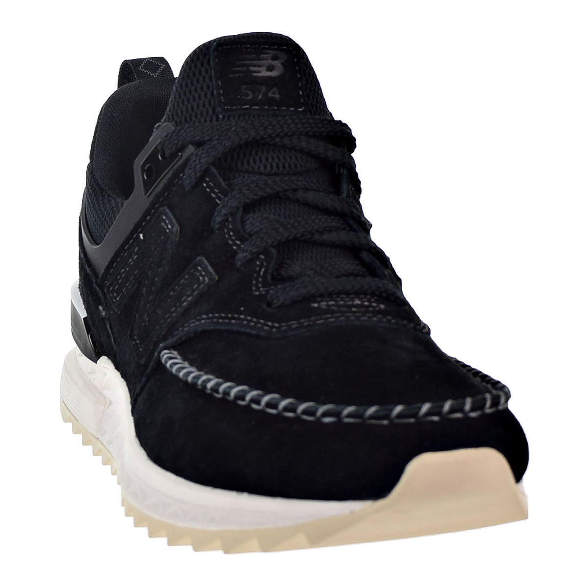 New Balance 574 Sport Mens Shoes Black/Sea Salt