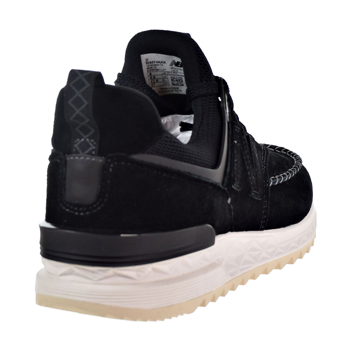 New Balance 574 Sport Mens Shoes Black/Sea Salt