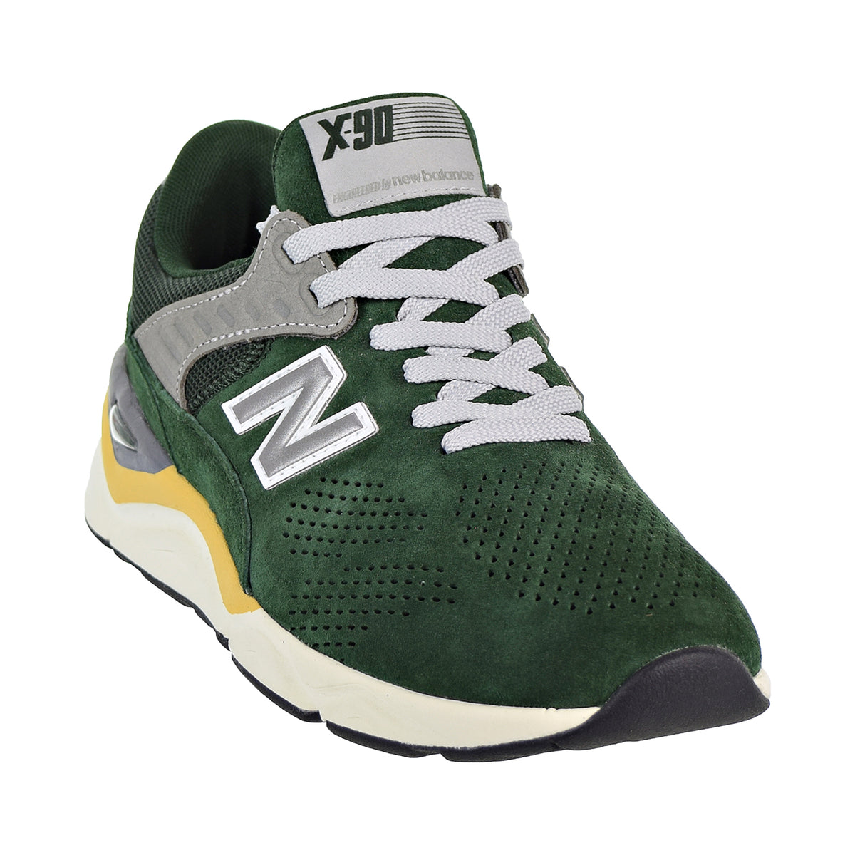 New Balance X-90 Men's Shoes Dark Green/Silver Grey/Yellow