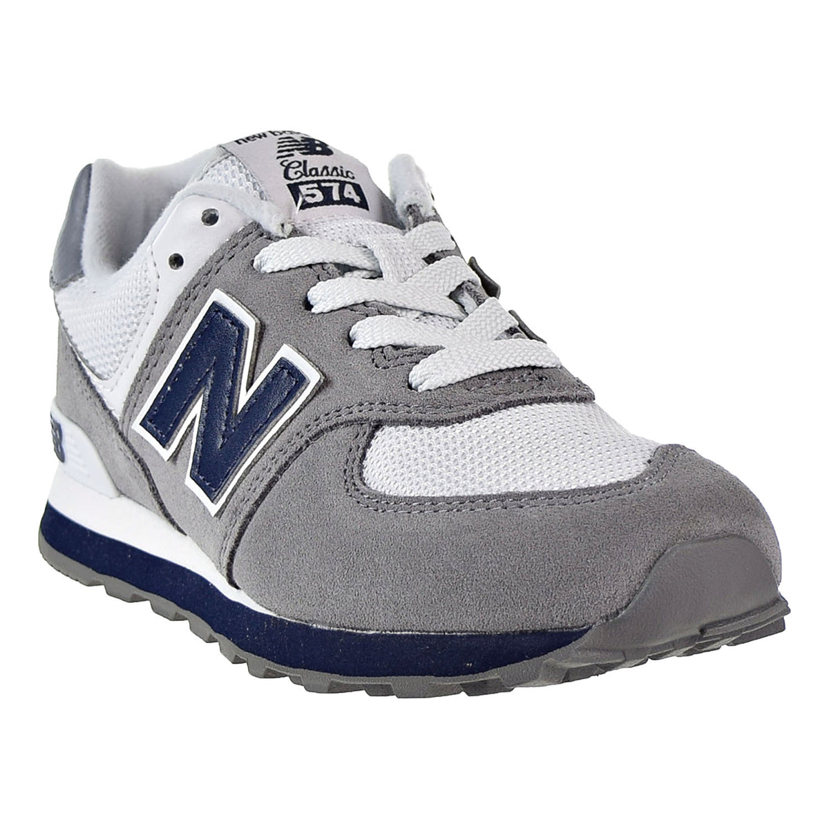 New Balance 574 Core Plus Little Kid's Shoes Grey/White/Navy