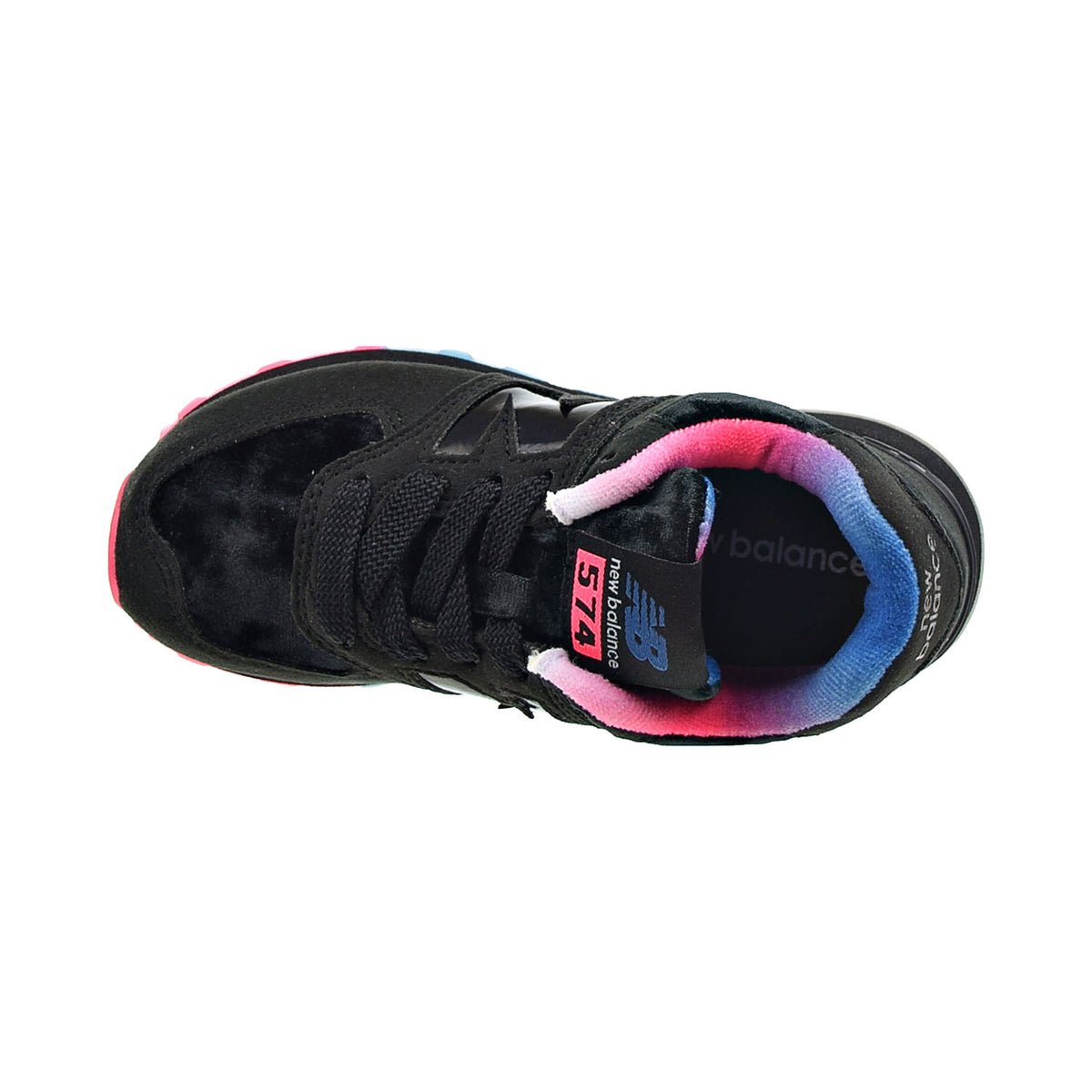 New Balance 574 Little Kids' Shoes Black-Pink-Blue