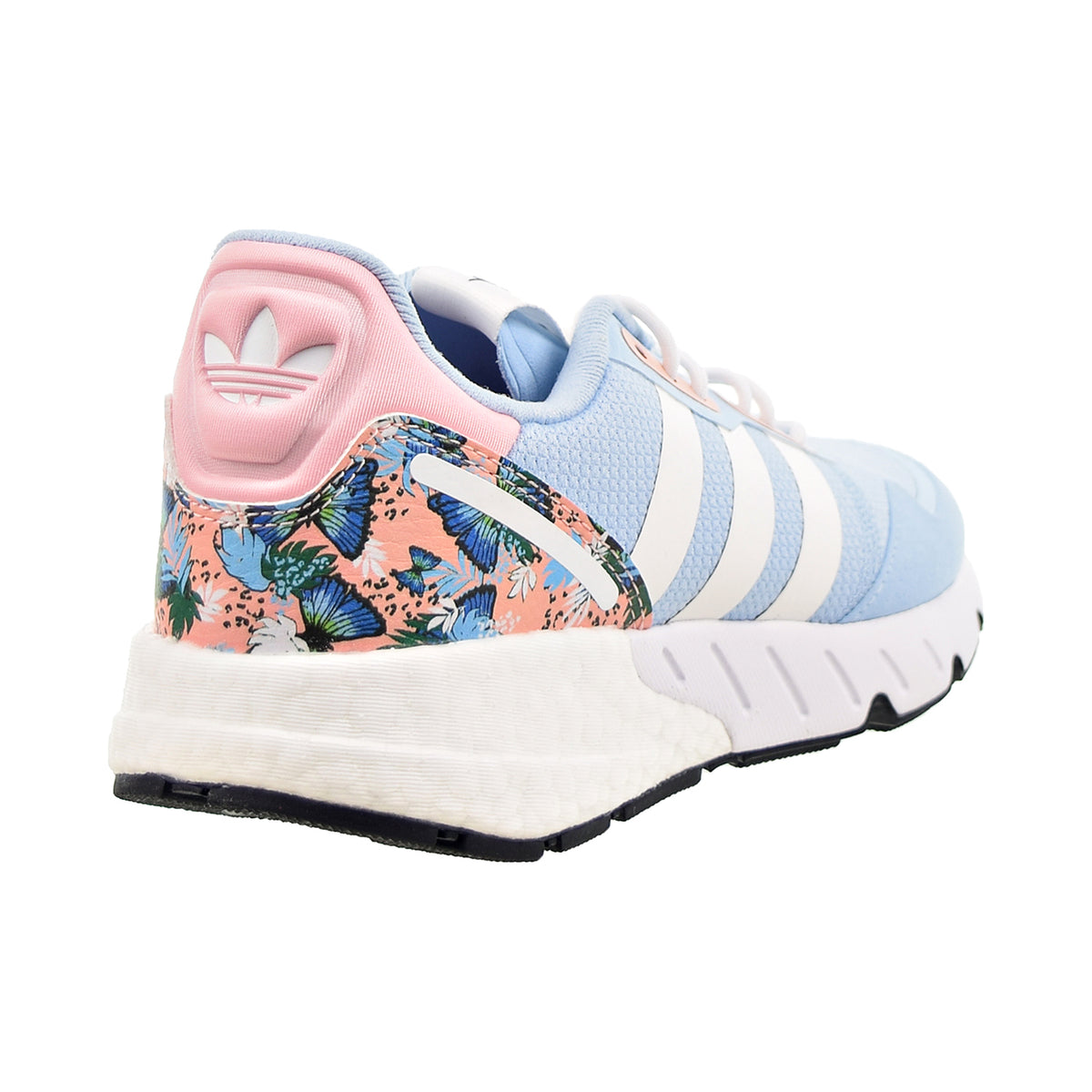 Adidas ZX 1K Boost Big Kids' Shoes Clear Sky-Cloud White-Haze Coral