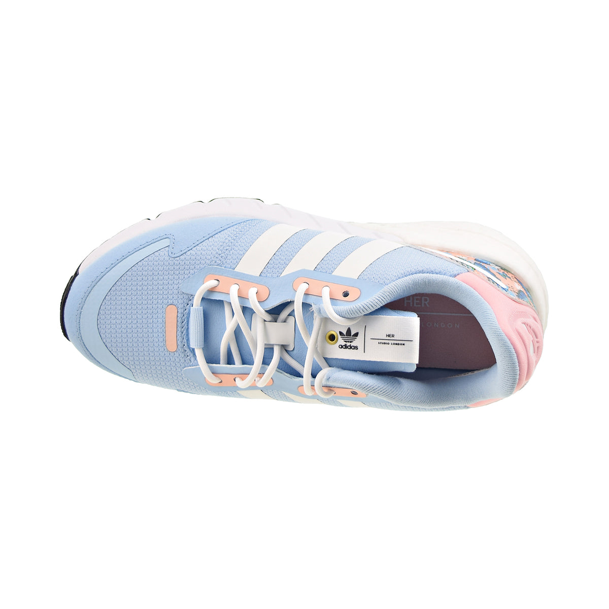 Adidas ZX 1K Boost Big Kids' Shoes Clear Sky-Cloud White-Haze Coral