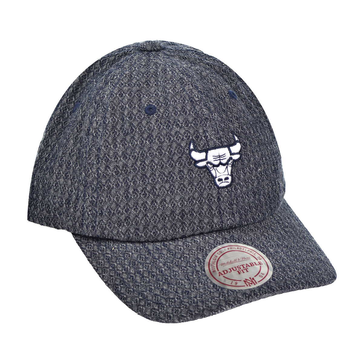 Mitchell & Ness Chicago Bulls Reverse Denim Slouch Men's Strapback Hat Cap Grey
