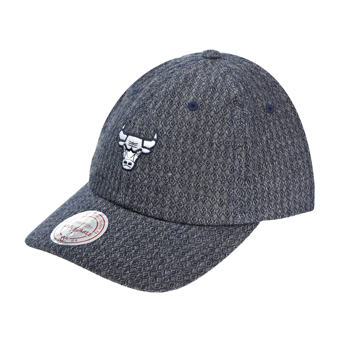 Mitchell & Ness Chicago Bulls Reverse Denim Slouch Men's Strapback Hat Cap Grey
